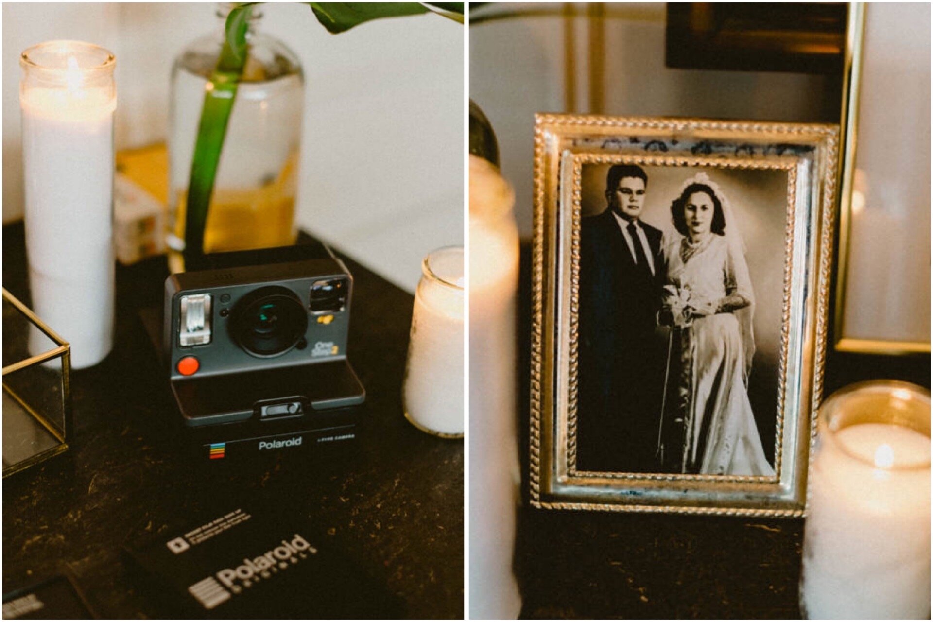 Polaroid photo album uniquely served as the guest book.JPG