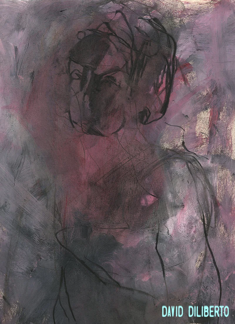  Acrylic, Ink, Charcoal on Paper  9"x12" 