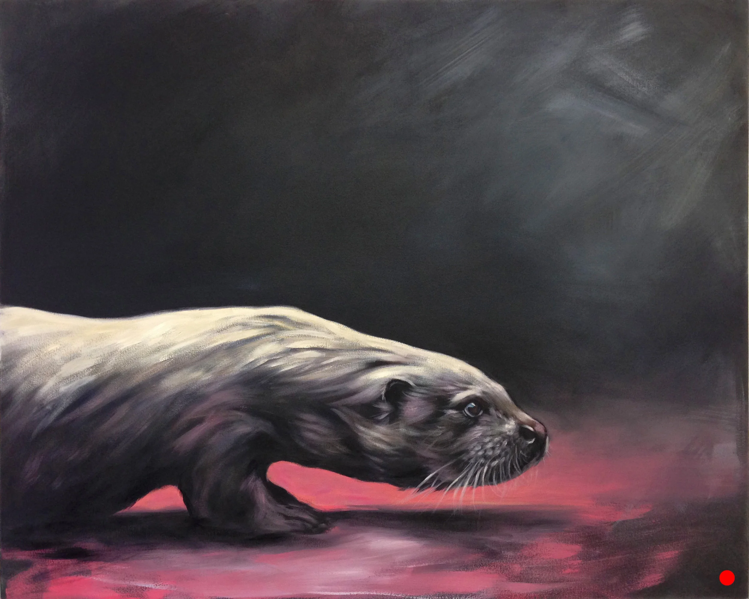 "Otter" | 2014 | 54" x 52" | Acrylic on canvas | Sold