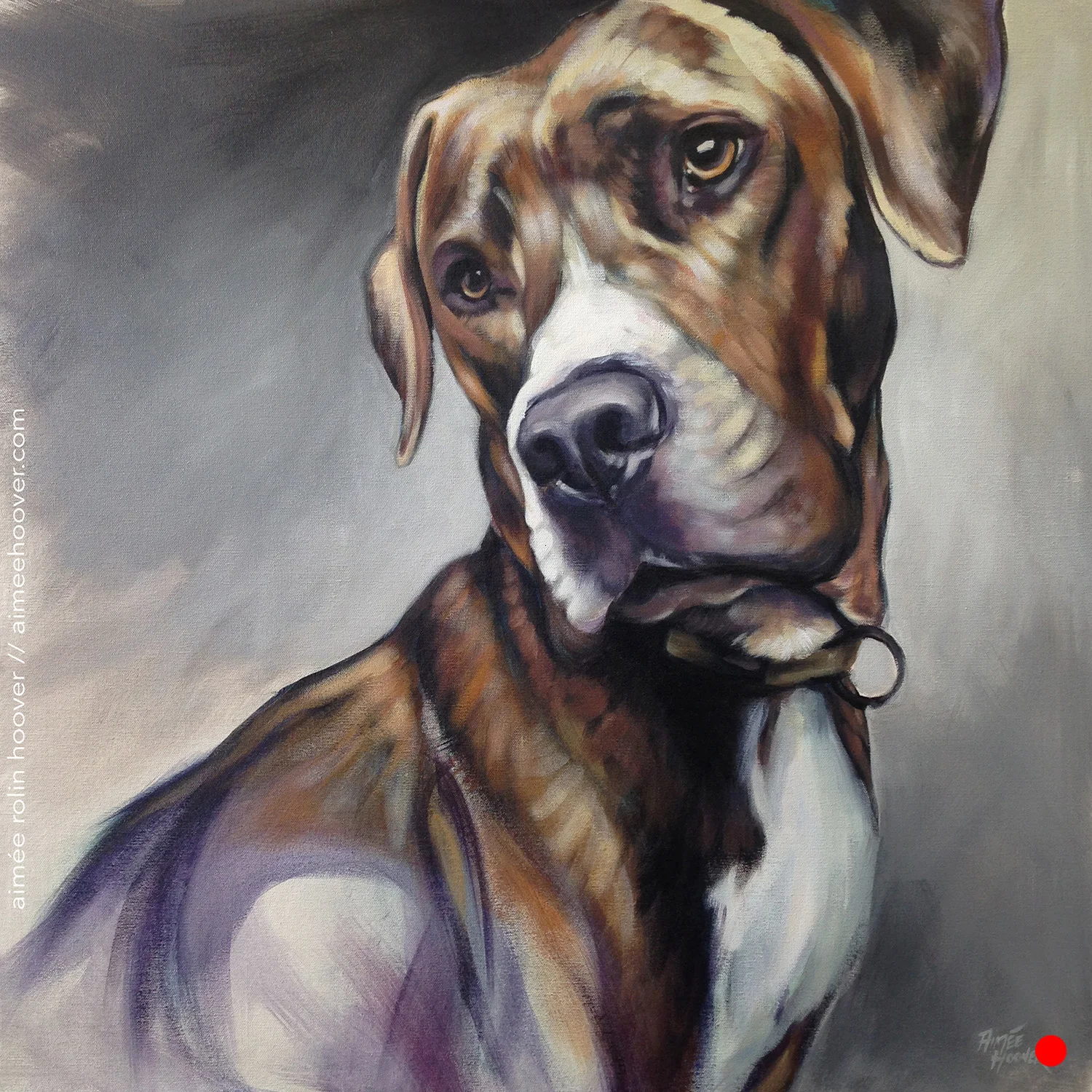 "Boozer" (Plott Hound) | 2015 | 30" x 30" | Acrylic on canvas | Sold