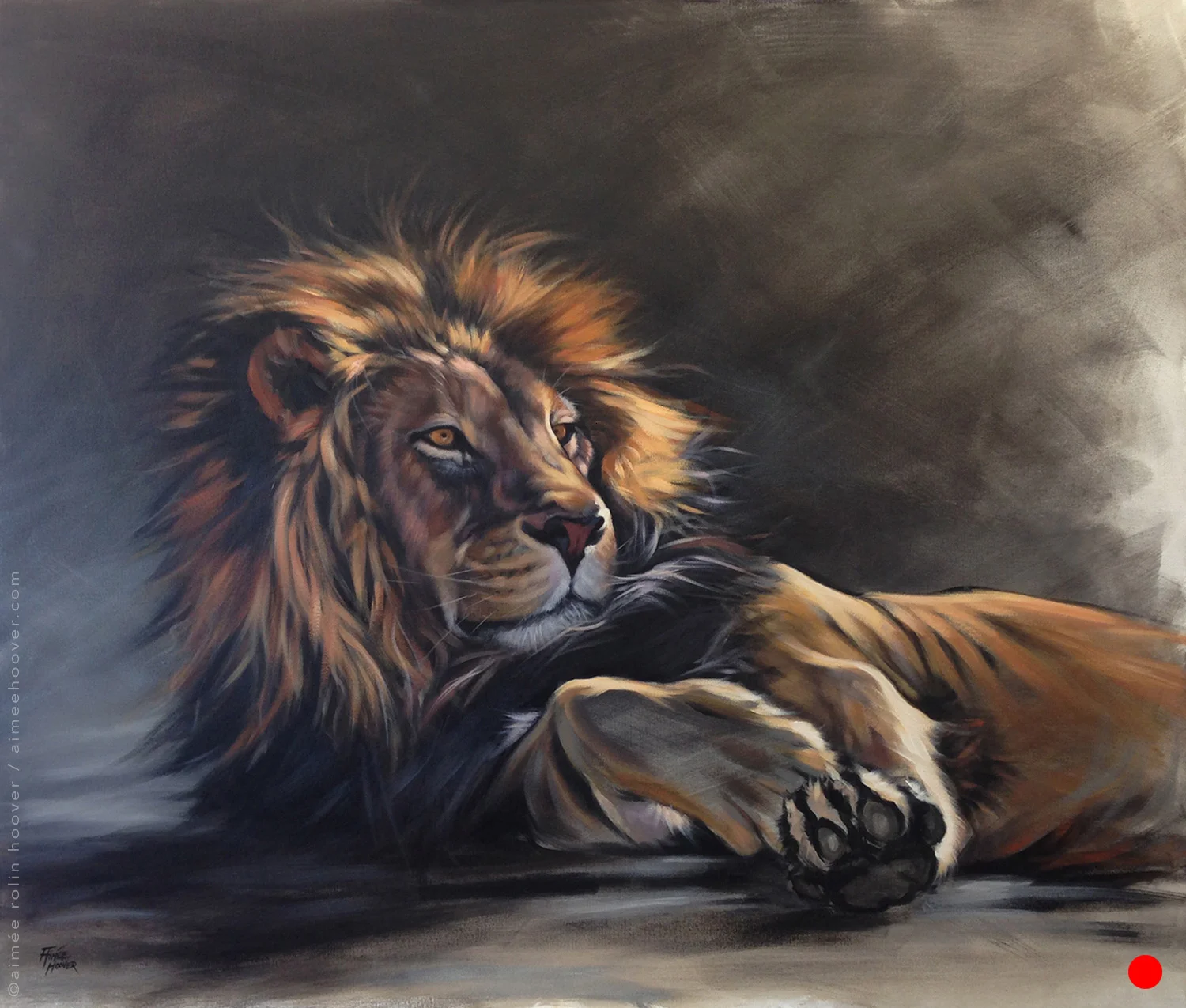 "Reclining Lion" | 2015 | 53" x 45" | Acrylic on canvas | Sold