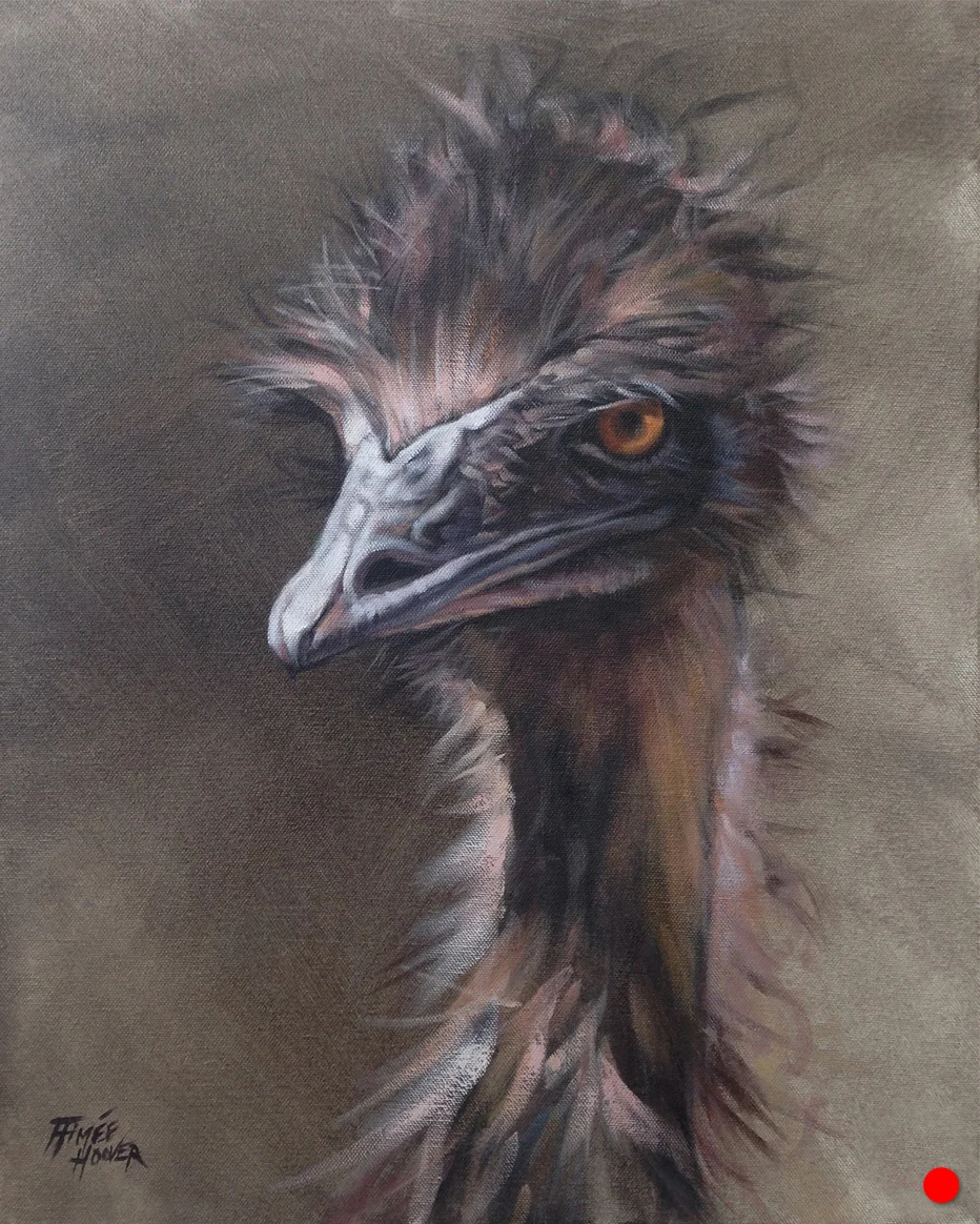 "Emu" | 2015 | 16" x 20 | Acrylic on canvas | Sold