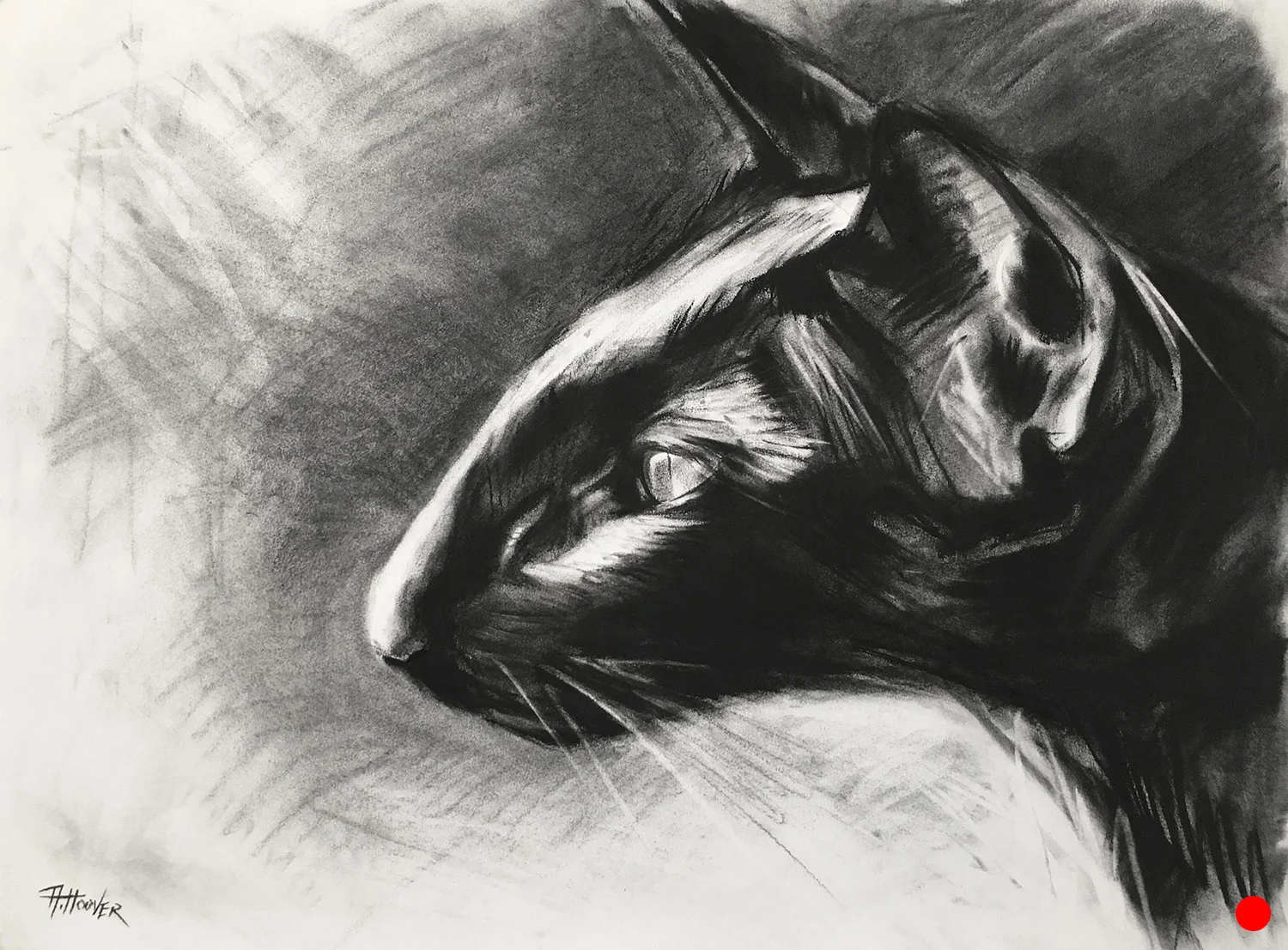 "Morticia No. 3" | 2017 | 18" x 24 | Charcoal and graphite on paper | Sold