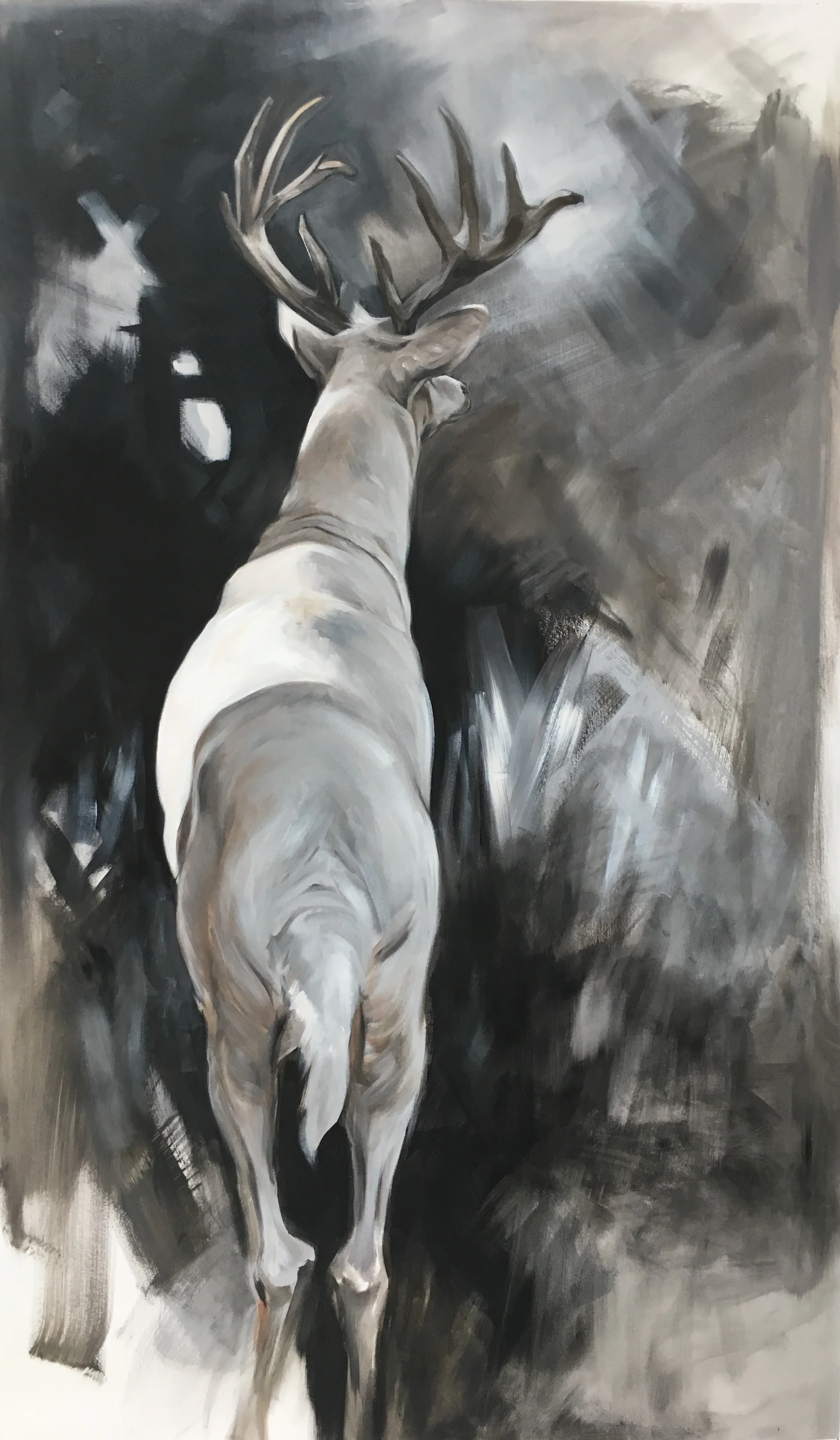 "One Night Very Soon You Will Know" | 2018 | 35" x 60" | Acrylic on canvas | Available