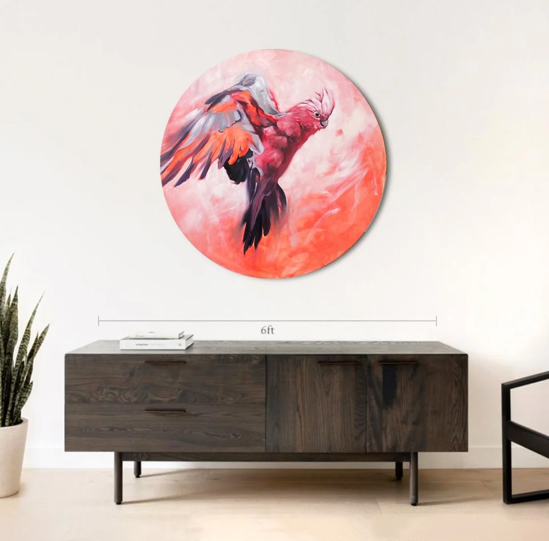 larg pink galah 6 ft credenza painting mock-up copy.jpg