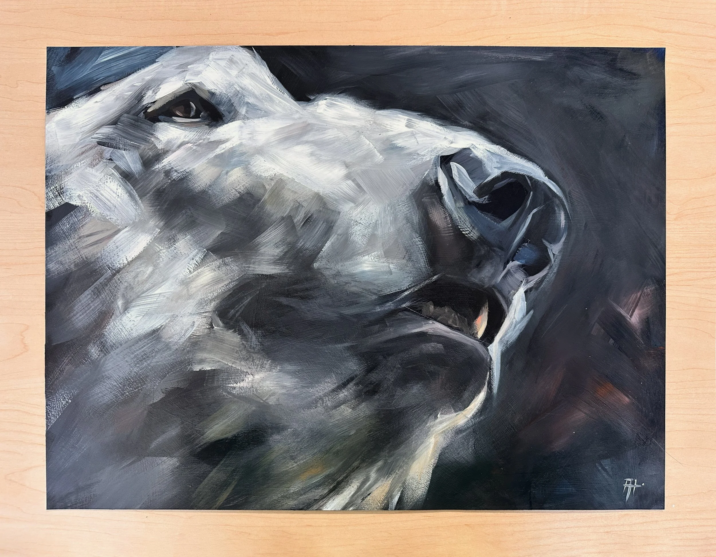 Hoover Nikita Polar Bear 18x24 Acrylic on Mylar Full Table.jpg (Copy)