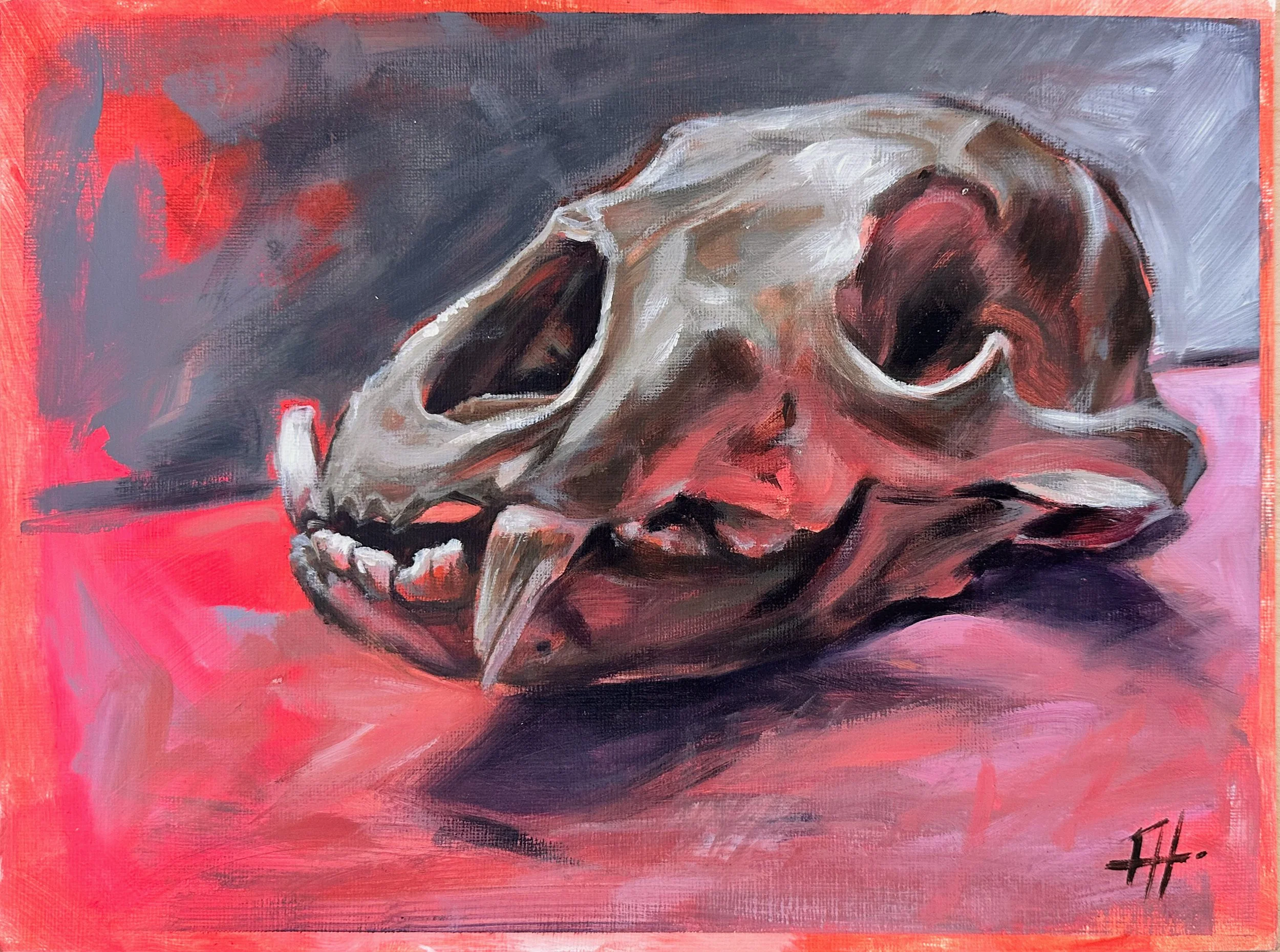 Hoover Bear Skull Healer 9x12 Acrylic on Paper Full.jpg
