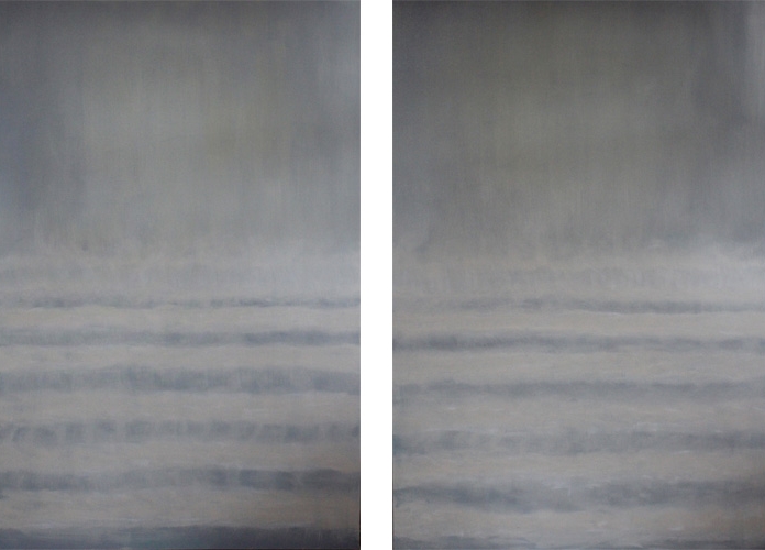 Oyster Waves I II 48 x 72 Oil On Canvas