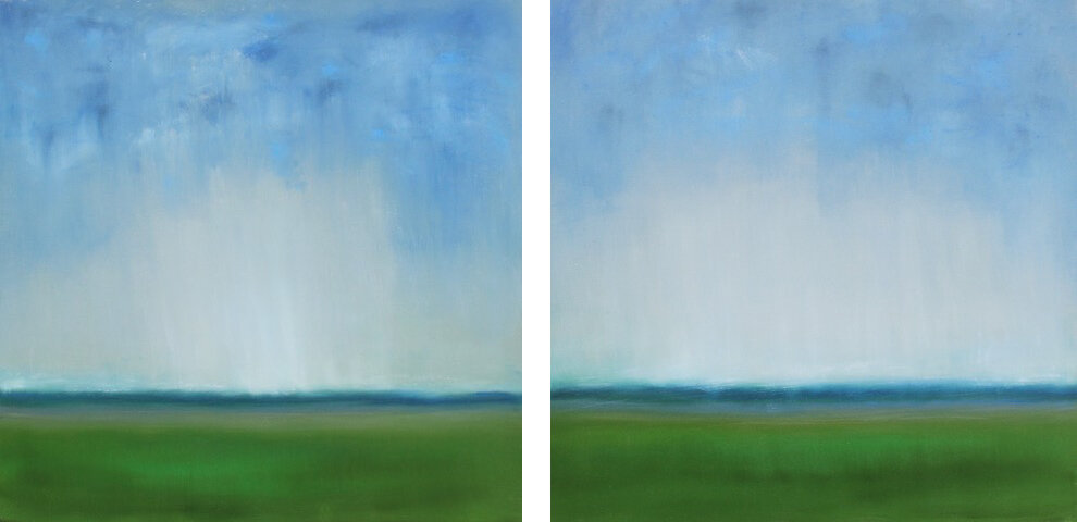Field of Dreams I and II. 36x36. Oil on canvas. SOLD
