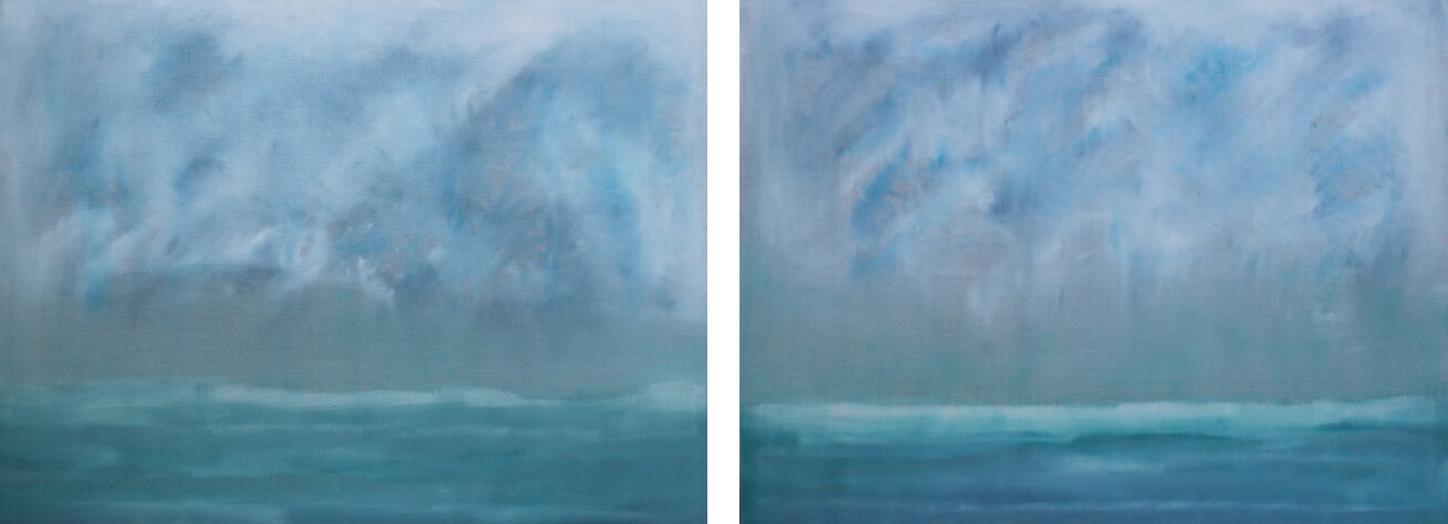 Acquamarine I and II. 30 x 40. oil on linen. SOLD 