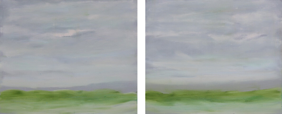 Foggy Meadow I and II. 20 x 24. Oil on canvas. SOLD