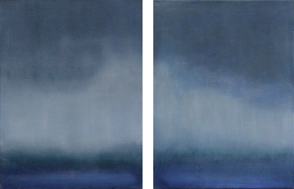 True Blue I and II. 18 x 24. oil on linen. SOLD