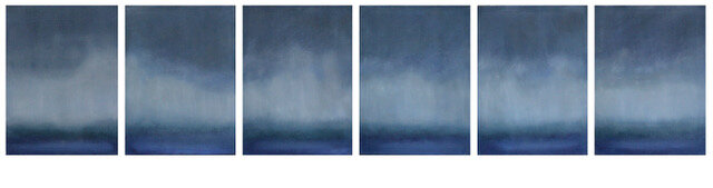 True Blue  I, II, III, IV, and IV. oil on linen. 18 x 24. Sold 