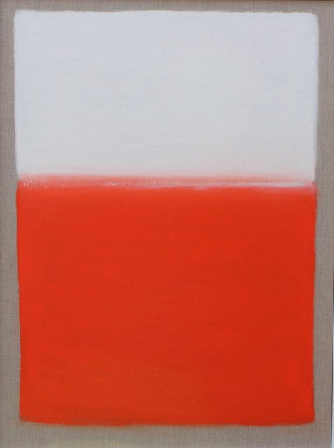 Orange and White. 30 x 40. oil on linen