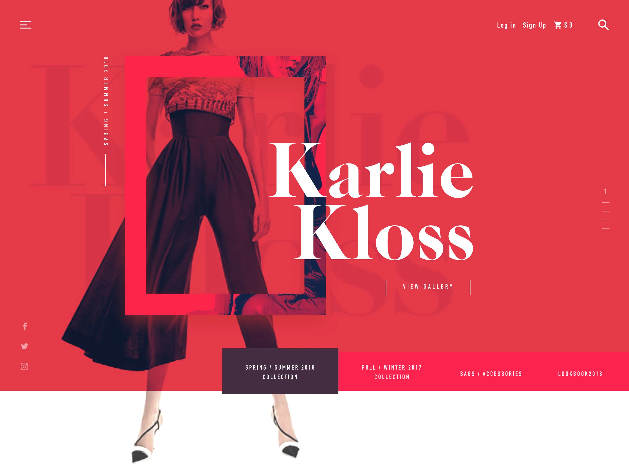 Day 001 | Fashion website with duetone effect.