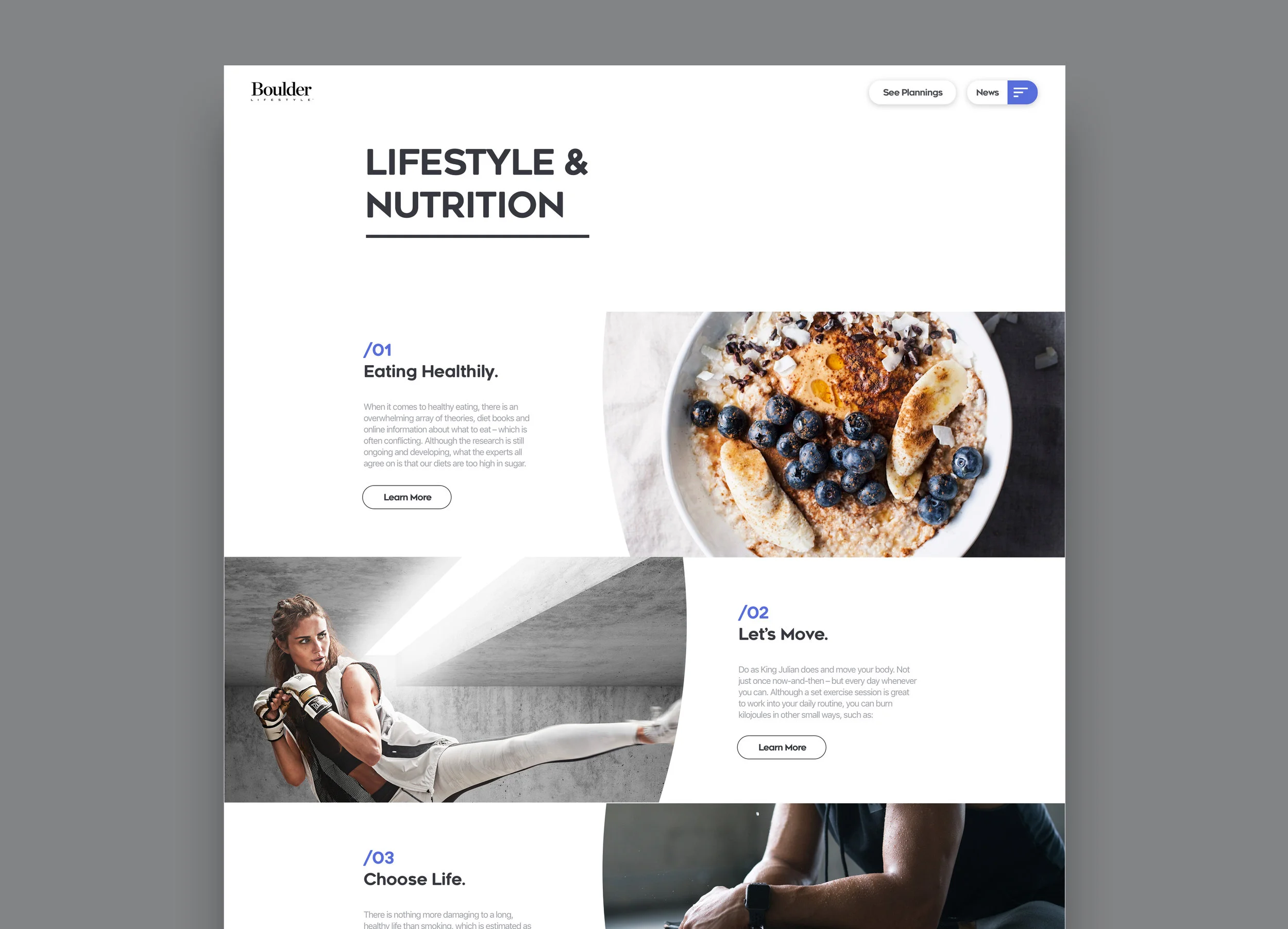 Day 008 | Lifestyle &amp; Nutrition page.