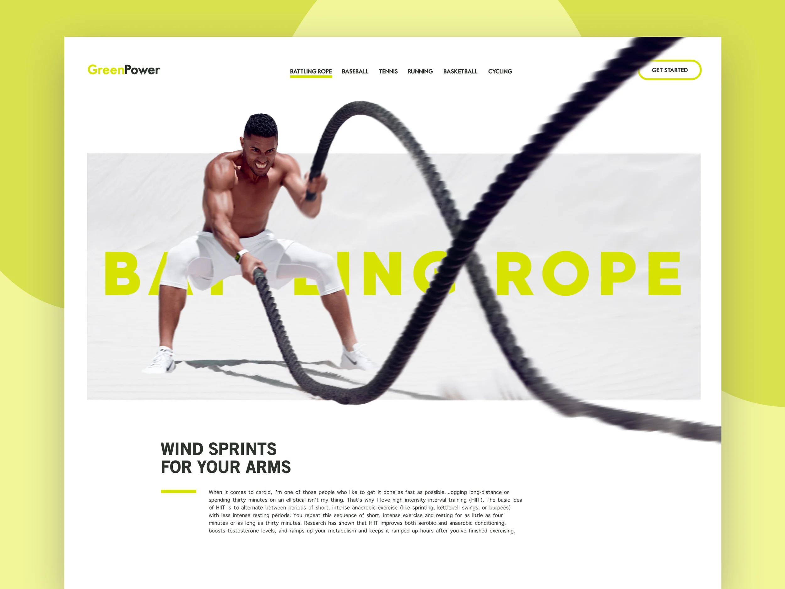 Day 015 | Outside sports landing page.