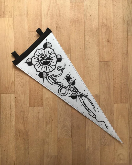 Hand Painted Pennant Flag