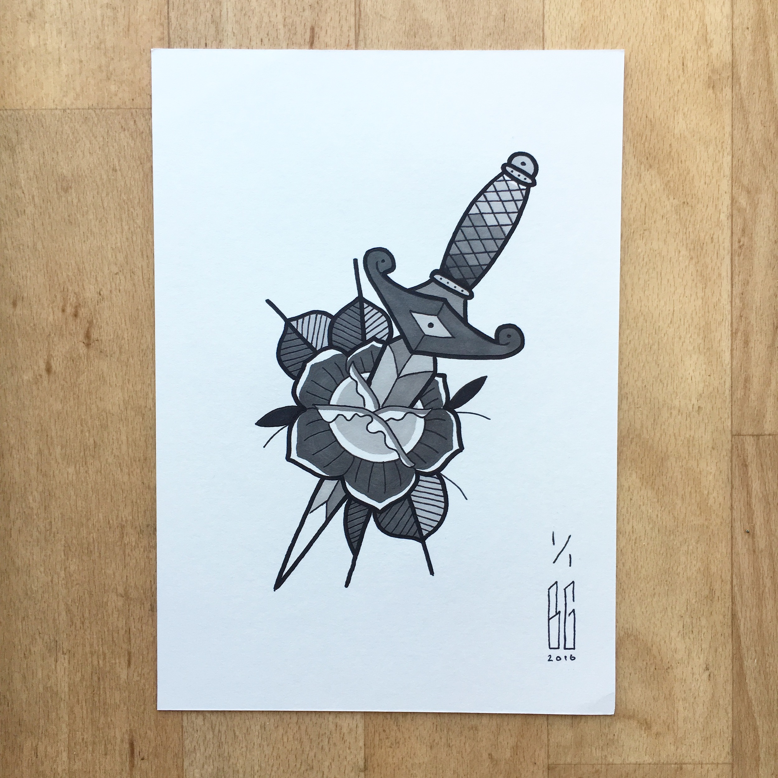 A4 - Rose & Dagger