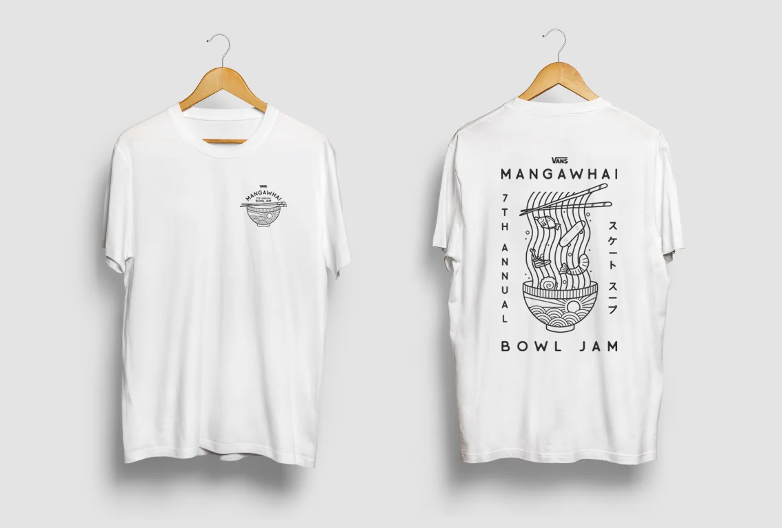 2018 Vans Mangawhai Bowl Jam - Shirt design