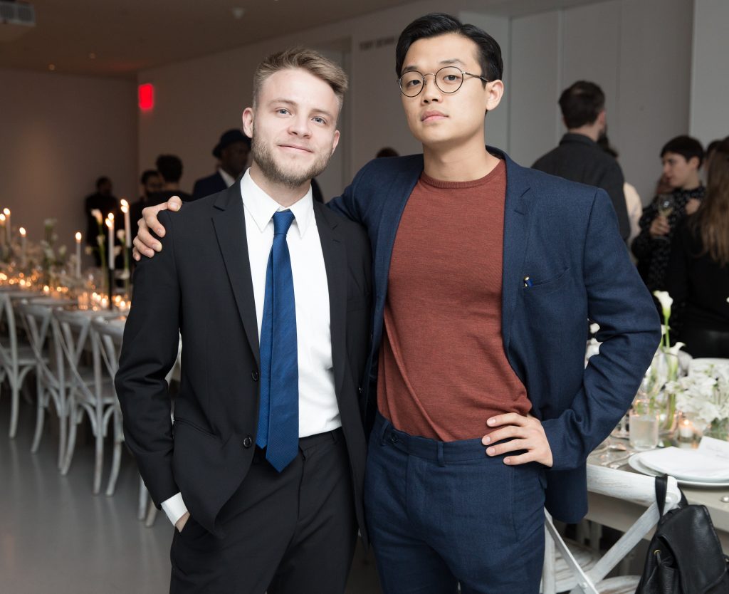 Nikolas and the original collector of the Rauschenberg at the New Museum Gala to announce the auction.
