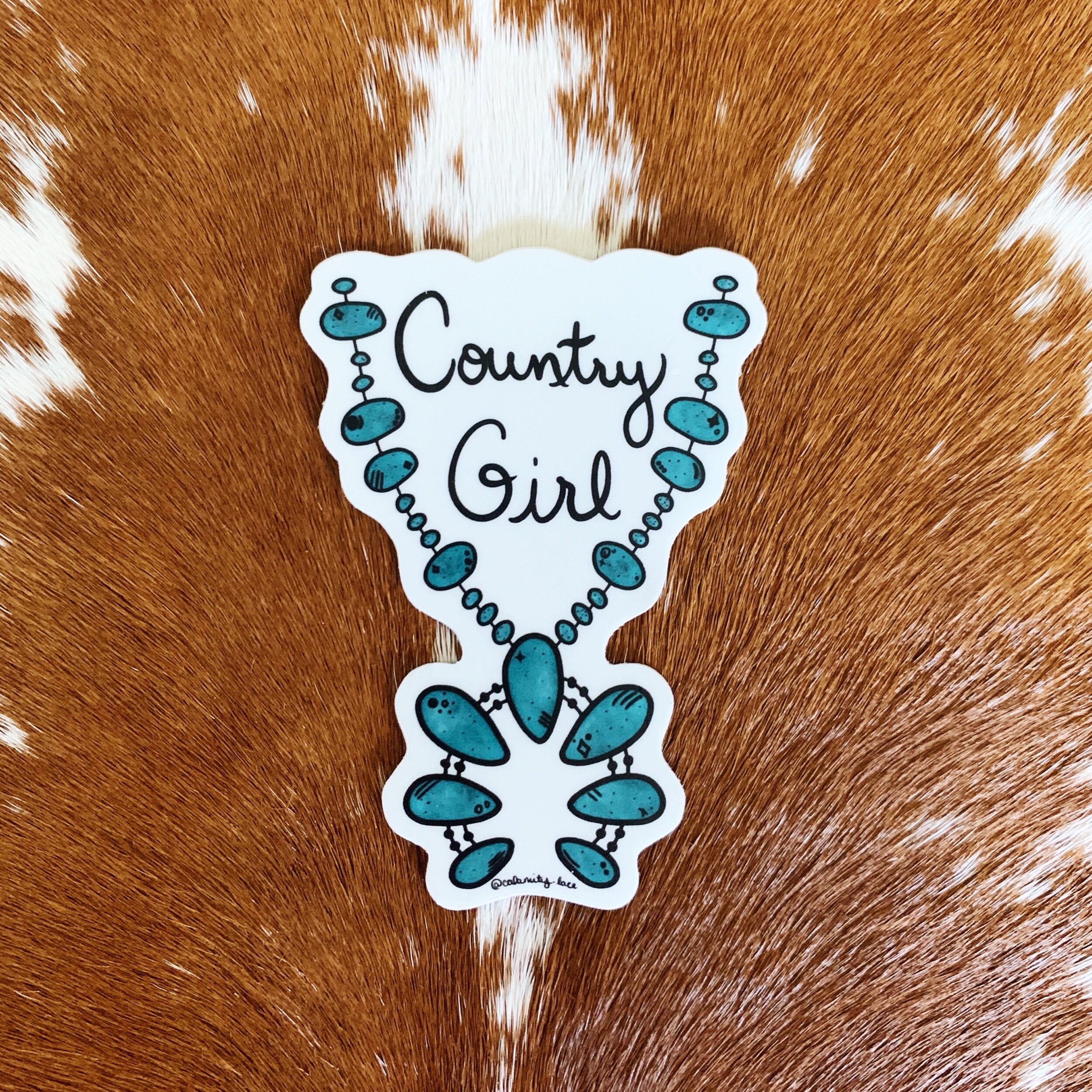 "Country Girl" Squash Blossom Sticker