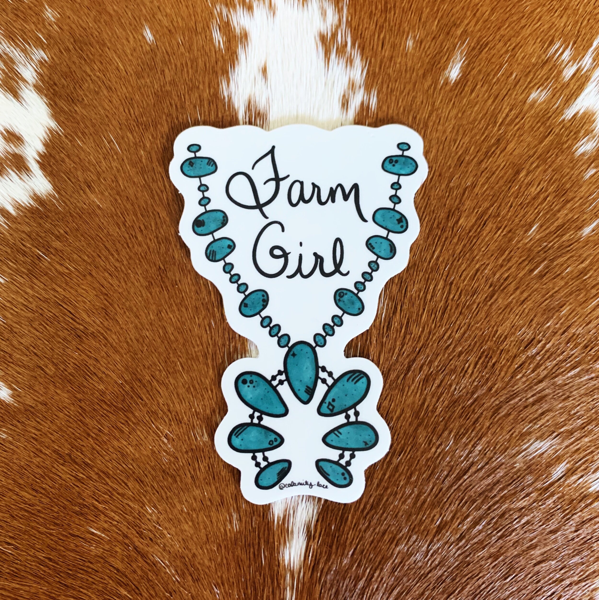 "Farm Girl" Squash Blossom Sticker