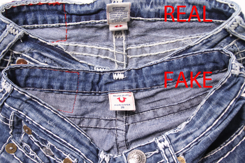 fake vs real true religion jeans