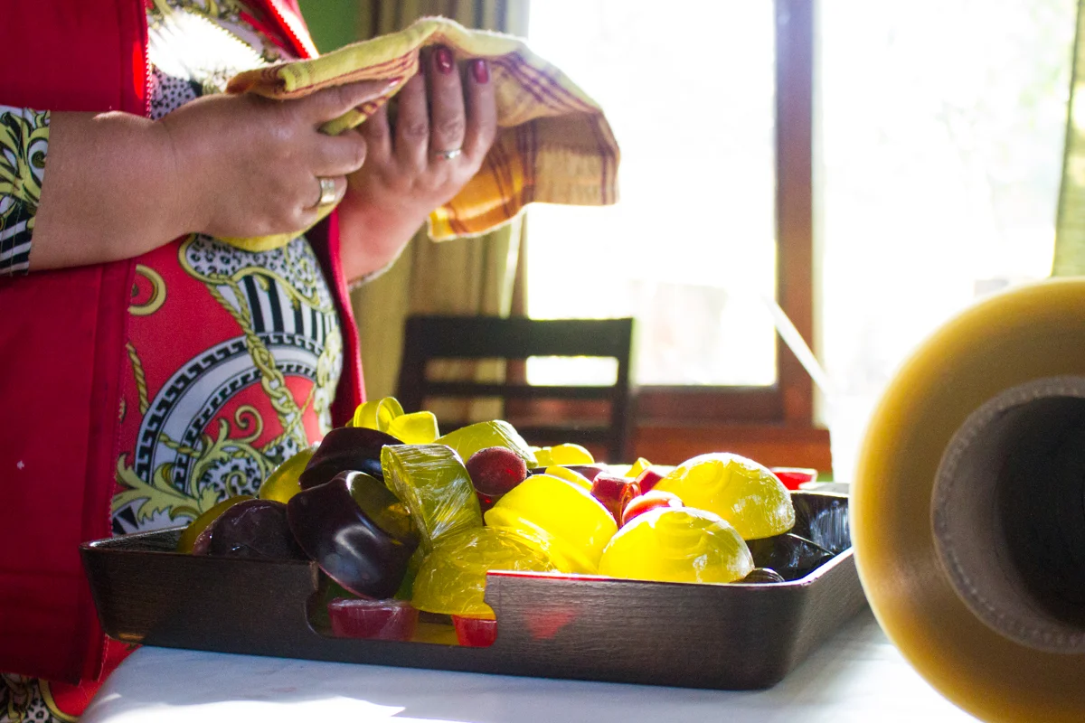 The women sell their soap to visitors to the community and in the markets of Temuco.