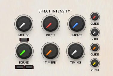 Effects Intensity Knobs