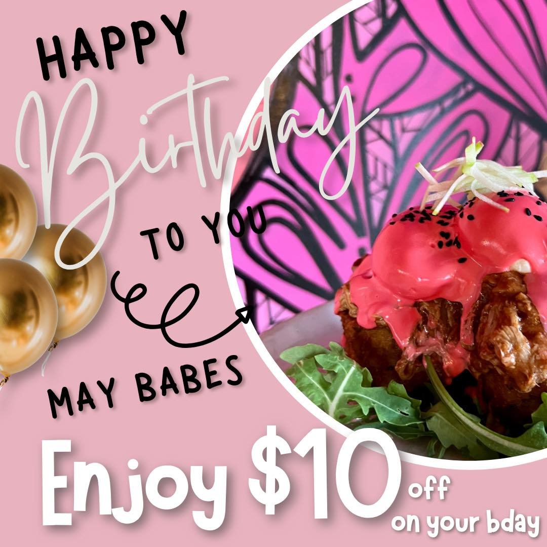 🥳 Hooray to our May babe&rsquo;s it&rsquo;s your turn! Happy Birthday! Here&rsquo;s a gift from us to you! 

Drop in on your special day 🎂 to receive $10 to spend on anything you like and let us make your day!

Got a favourite person celebrating th