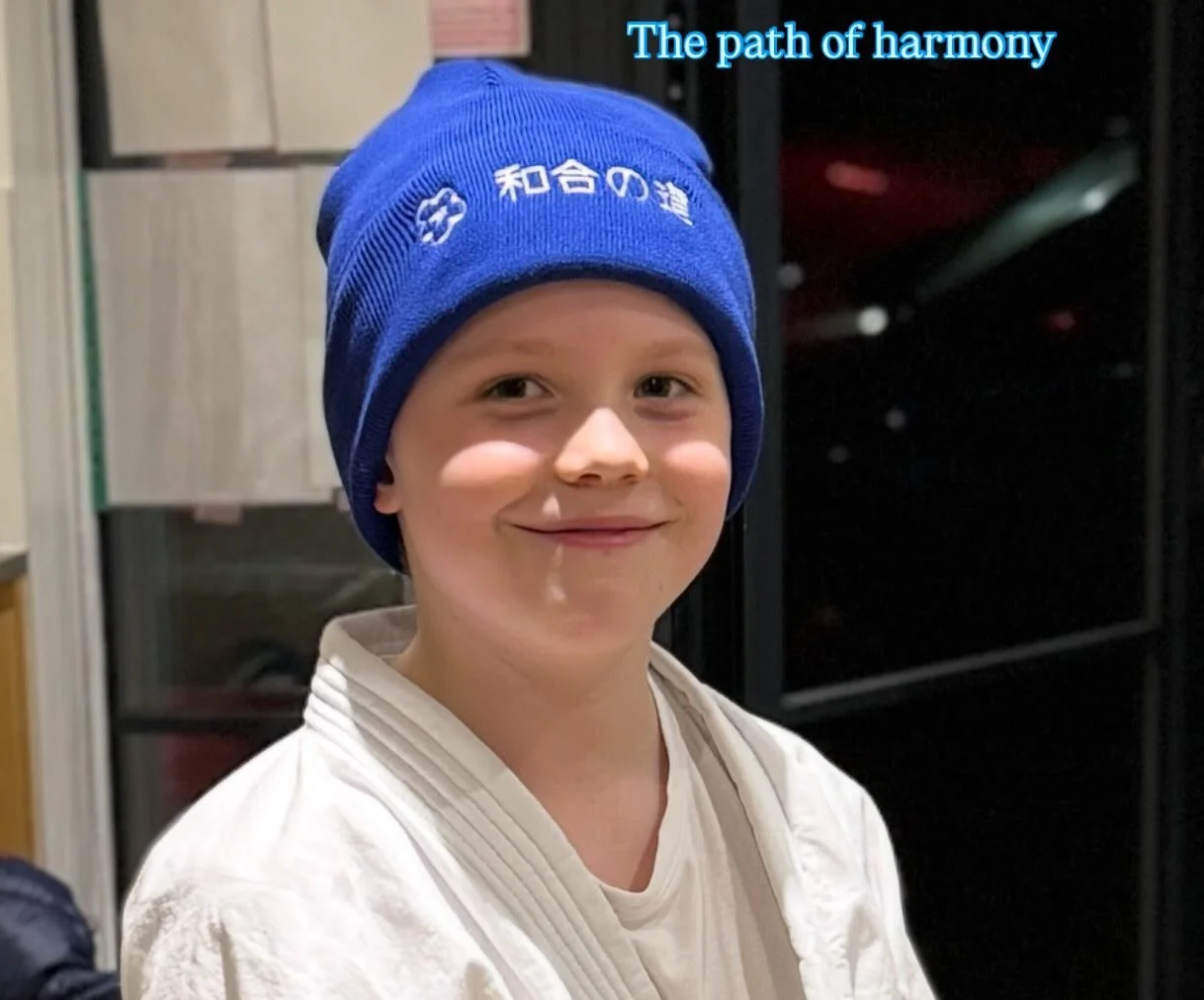 Leon wearing his new dojo hat💙 

#aikido_aikikai #aiki #a&iuml;kido #aikidodojo #aikidokids #aikidolife #aikidoka