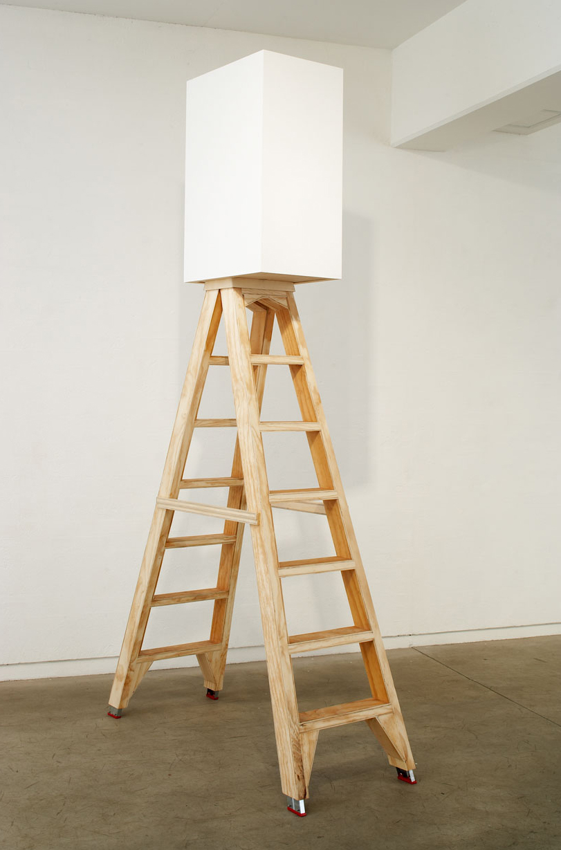   BRUCE LADDER, 2007   Acrylic paint on plywood, ladder   300 x 156 x 43 cm  