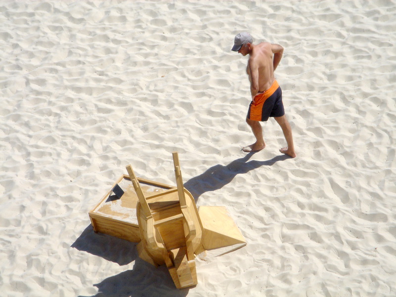   Sculpture by the Sea, 2007 Winner (NAB Sculptors Scholarship)   This Way Up  Plywood Images courtesy of Doug Sheerer. 