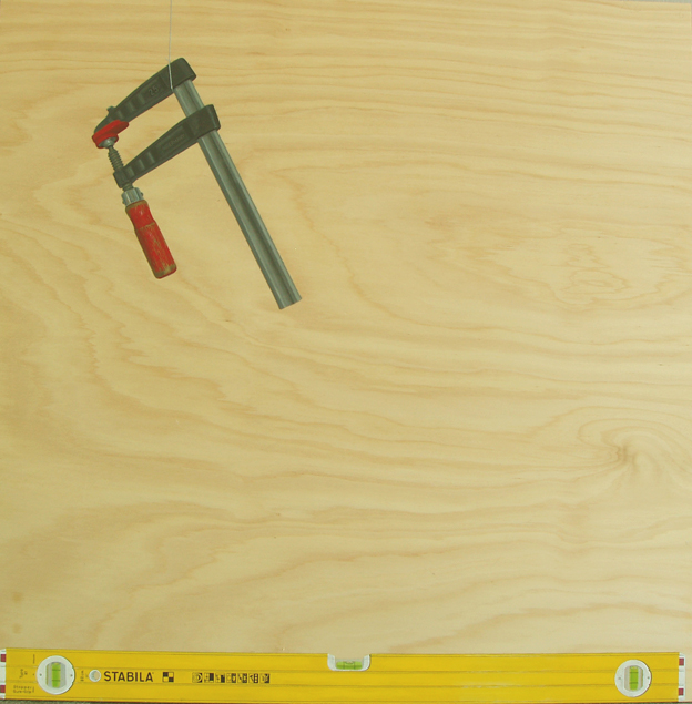 Clamp and Level, 2006 Acrylic on Plywood 85 x 85 cm