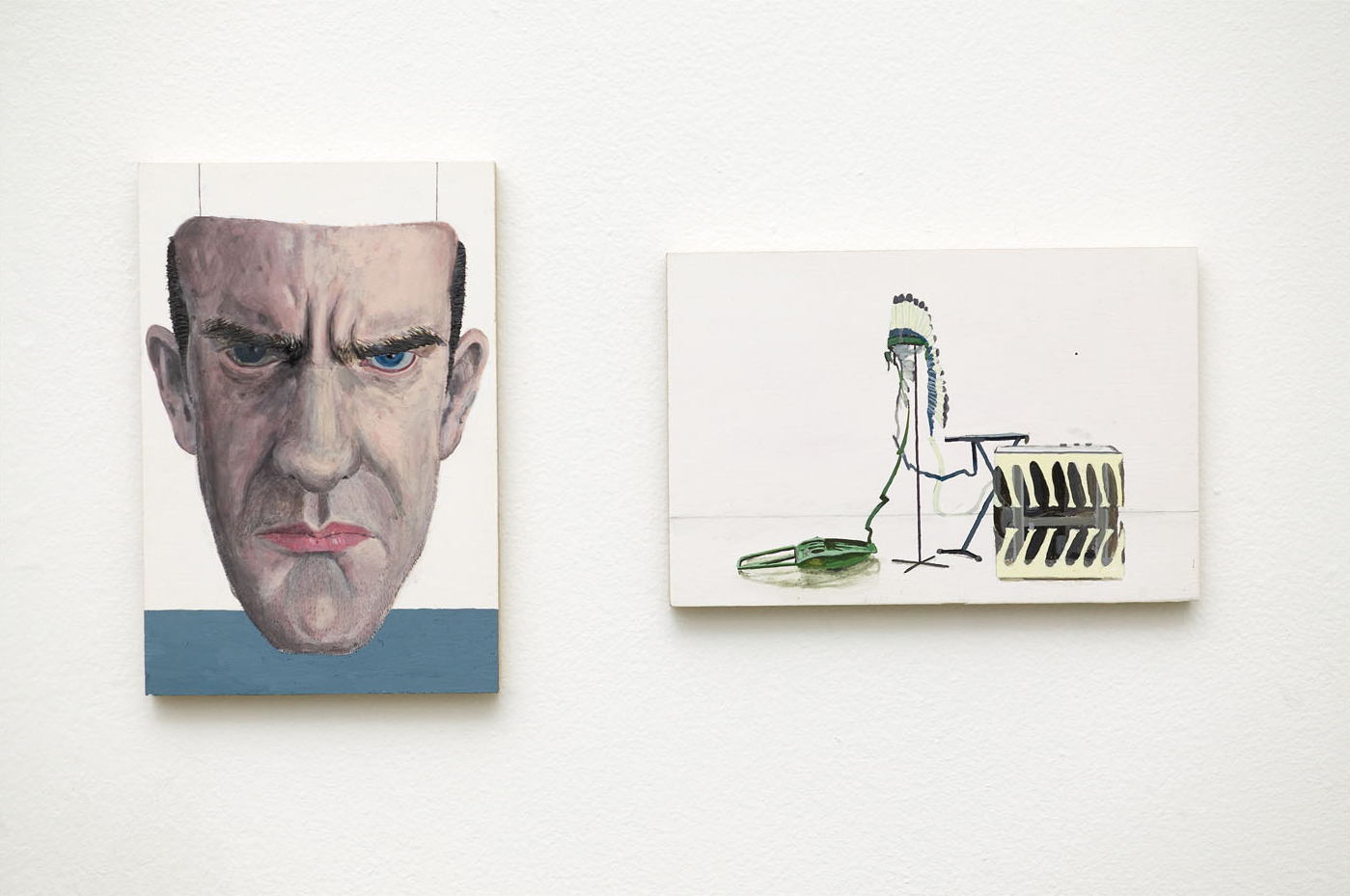  RON + BILL Acrylic on Plywood 2 Panels Each 10 x 15 cm 