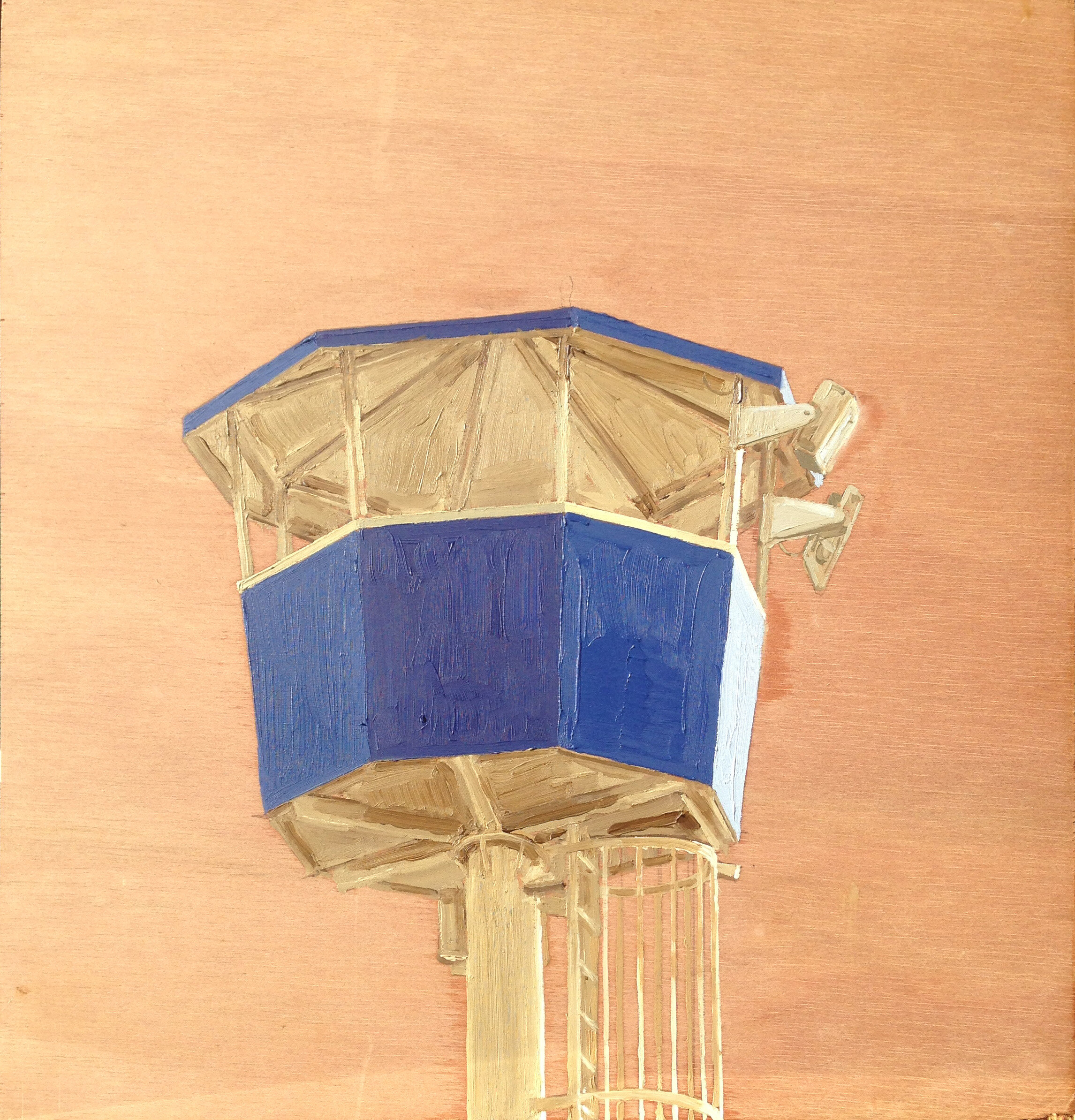 Deep Blue, 2016, Oil on Plywood, 28.5 x 27.5 cm