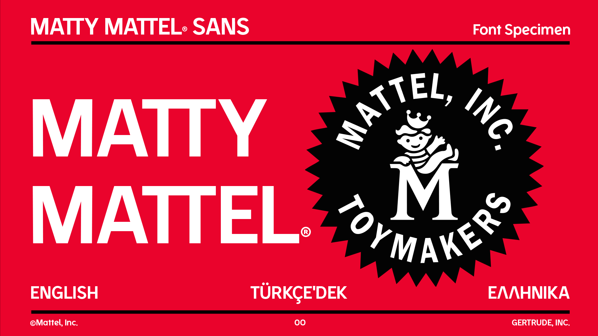 A Typeface for a Toy Universe: MATTY &amp; BELLE MATTEL® by GERTRUDE-INC