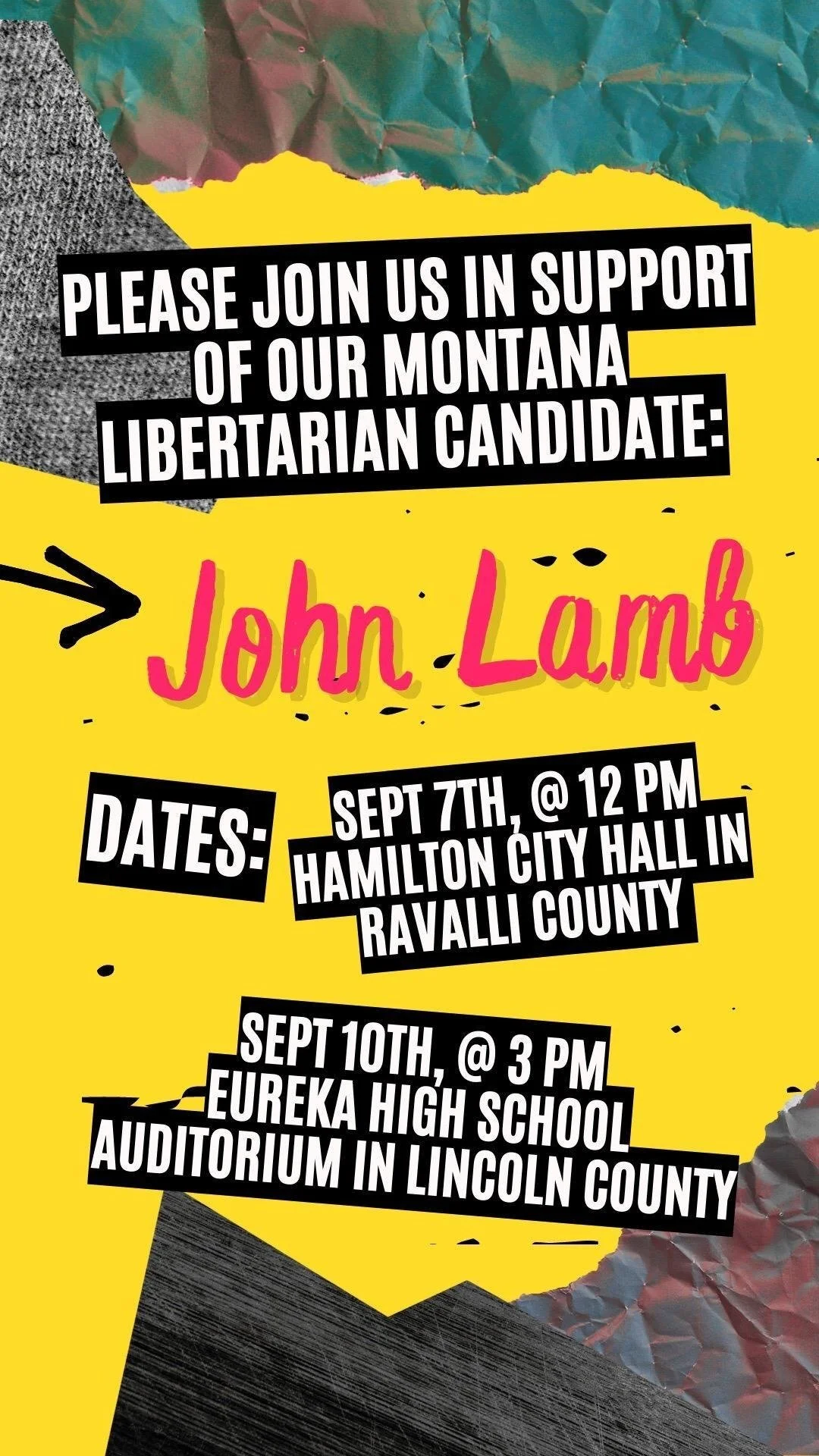 Lincoln Lincoln County: Montana Libertarian US House Candidate John Lamb Debates Tranel and Zinke