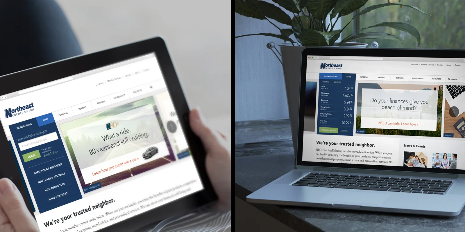 Responsive Web Design - Northeast Credit Union