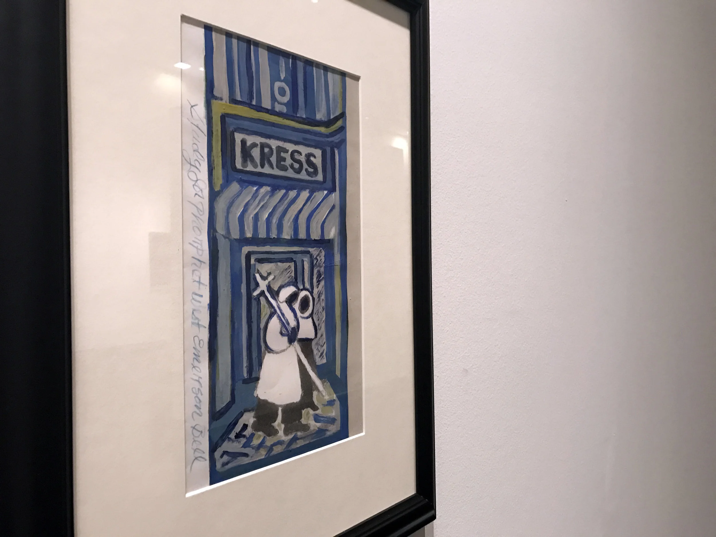 Emerson Bell (Baton Rouge, LA, 1931–2006), Study for the Prophet West , ca. 1960, mixed media on paper, Purchased with funds from the Friends of LSU Museum of Art Endowment, LSUMOA2011.6.1