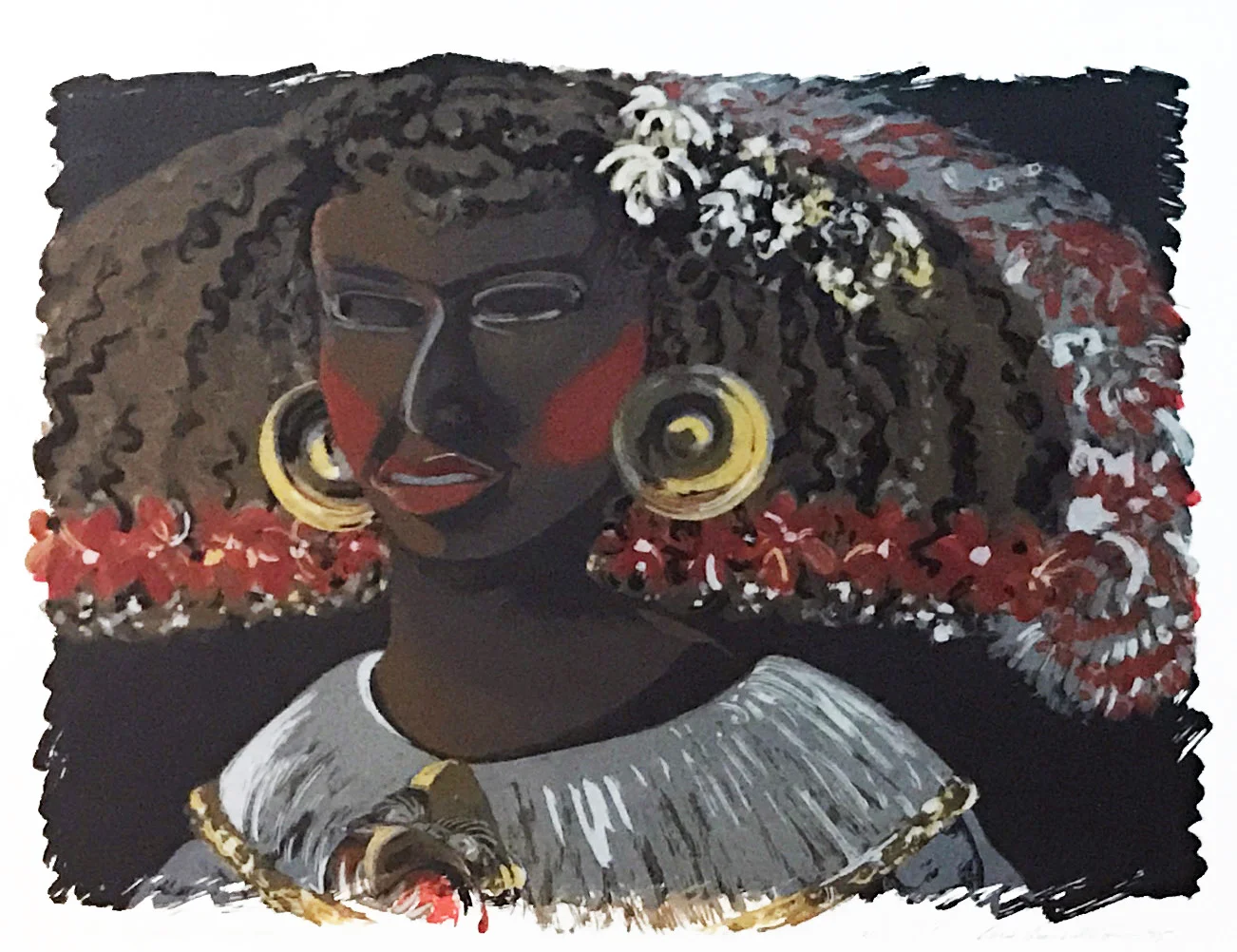 Lilian Garcia-Roig (American, b. 1966), La Infanta Teotihuacana, 1995, Serigraph, Museum Purchase Funded by the Auxiliary of the Art Museum of South Texas