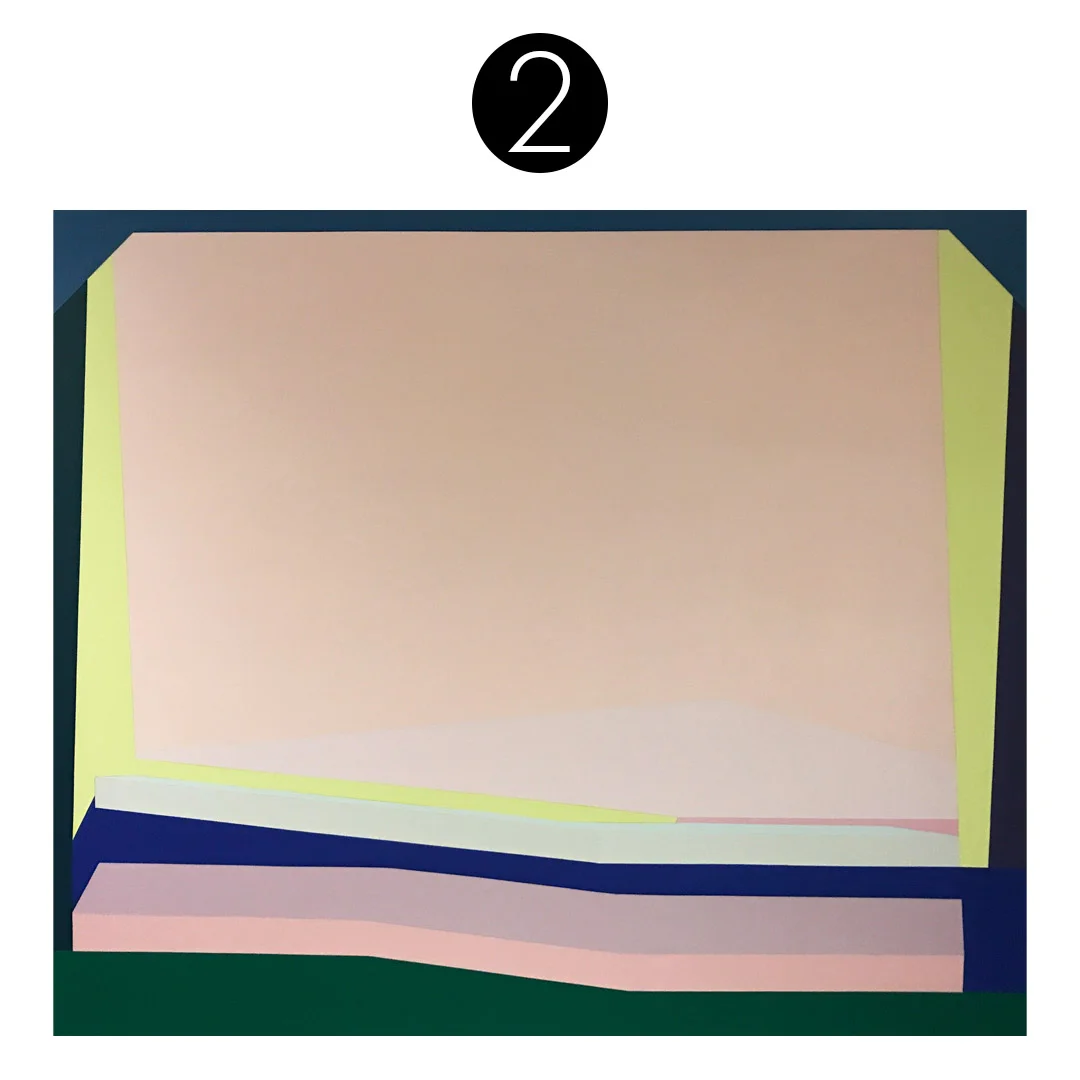 Ed Pramuk, Ascension, 1973, acrylic on canvas, Promised gift of Betty Van Norman, L2017.4.2