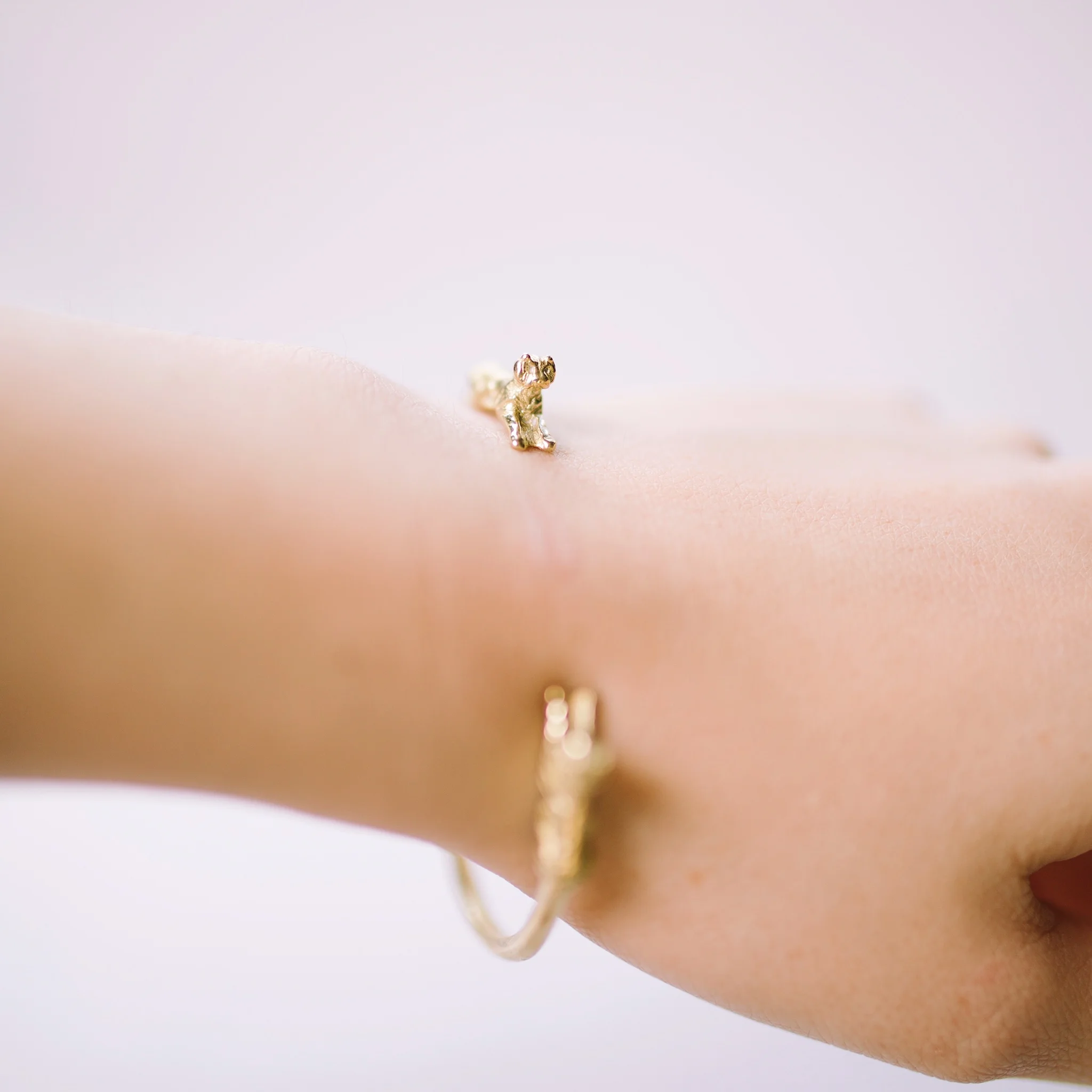 Gold tiger bracelet from Mimosa Handmade $65 Item #94535