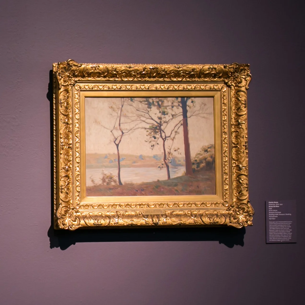 Charles Rosen (American, 1878 – 1950), Across the River, 1909, oil on canvas, Museum Purchase Reading Public Museum, Reading, Pennsylvania