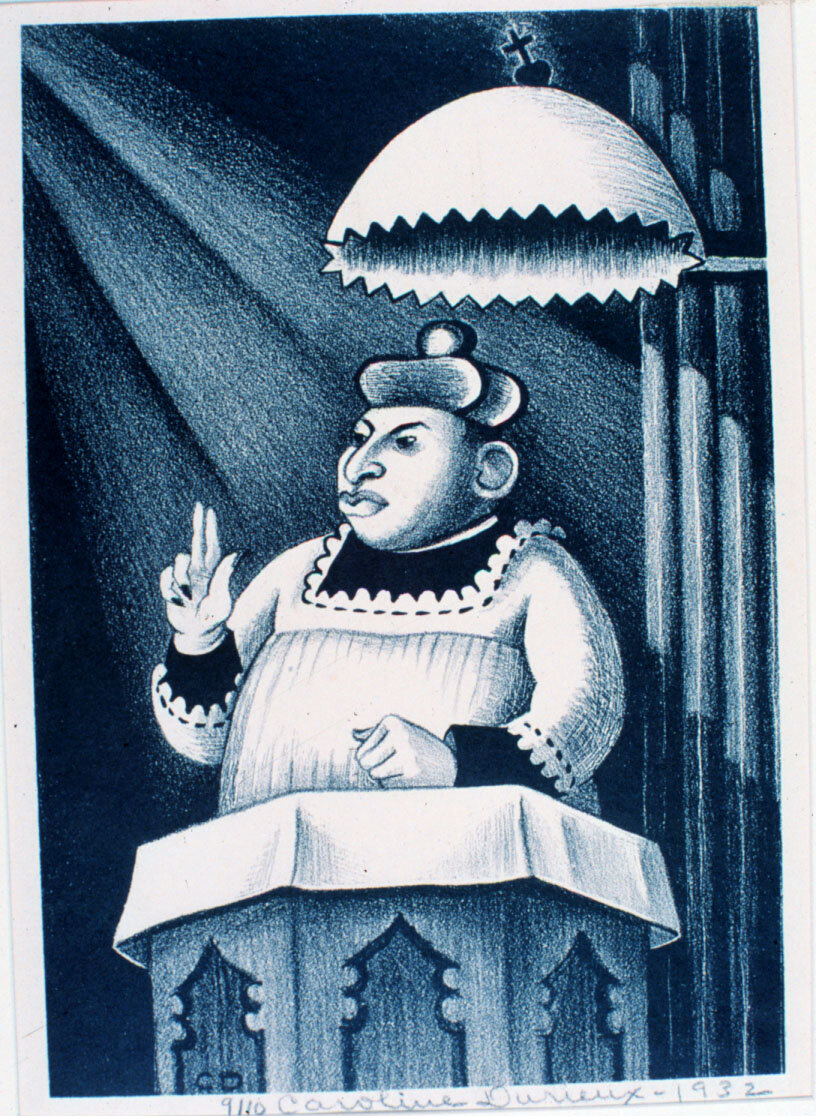  Caroline Wogan Durieux (American, 1896–1989),  Benediction , 1932, lithograph on paper, Gift of the Artist, Conservation with Funds from Dr. Neil and Mrs. Susannah Johannsen, LSUMOA 68.9.2 