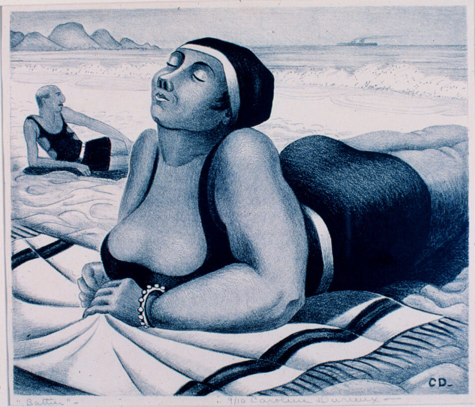 Caroline Wogan Durieux (American, 1896–1989),&nbsp; Bather , 1932, lithograph on paper, Gift of the Artist, Conservation with Funds from Dr. Neil and Mrs. Susannah Johannsen, LSUMOA 68.9.6 