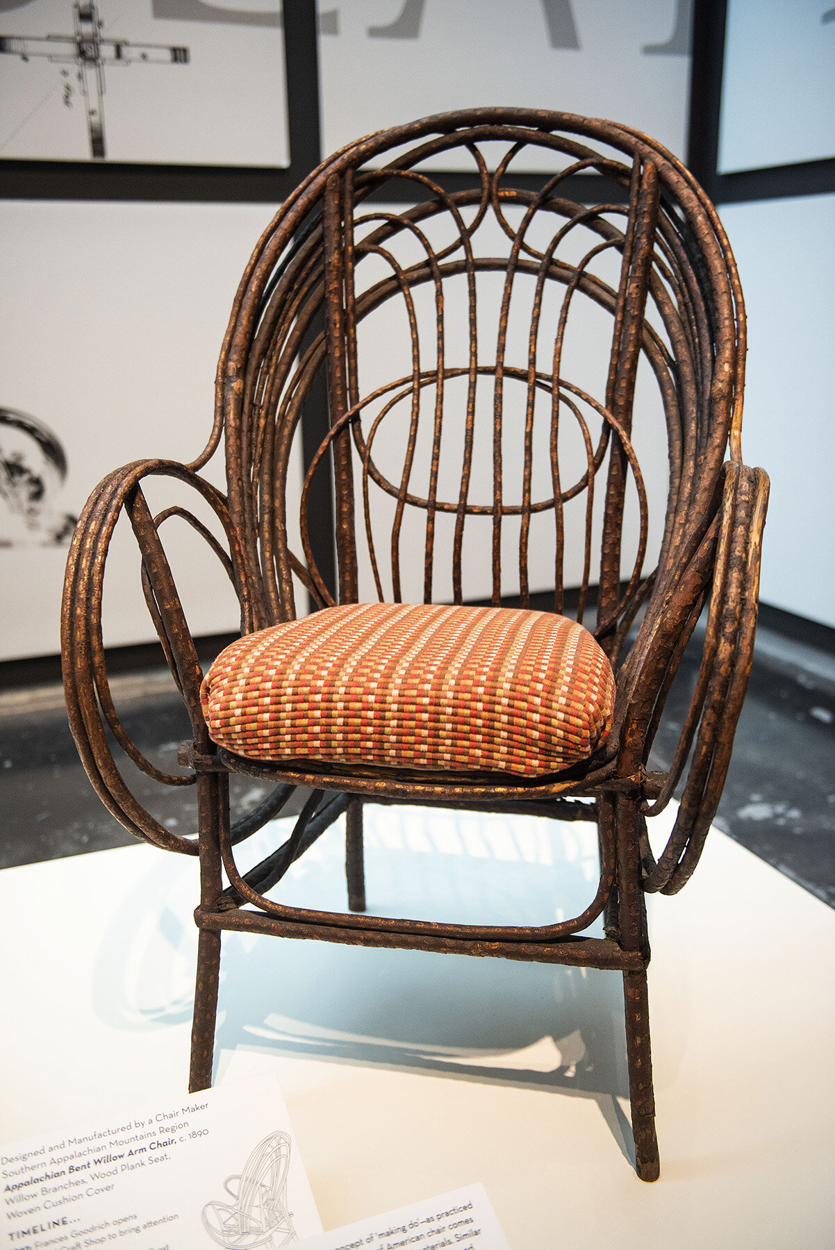   Appalachian Bent Willow Arm Chair,  Southern Appalachian Mountains Region (c. 1890),  