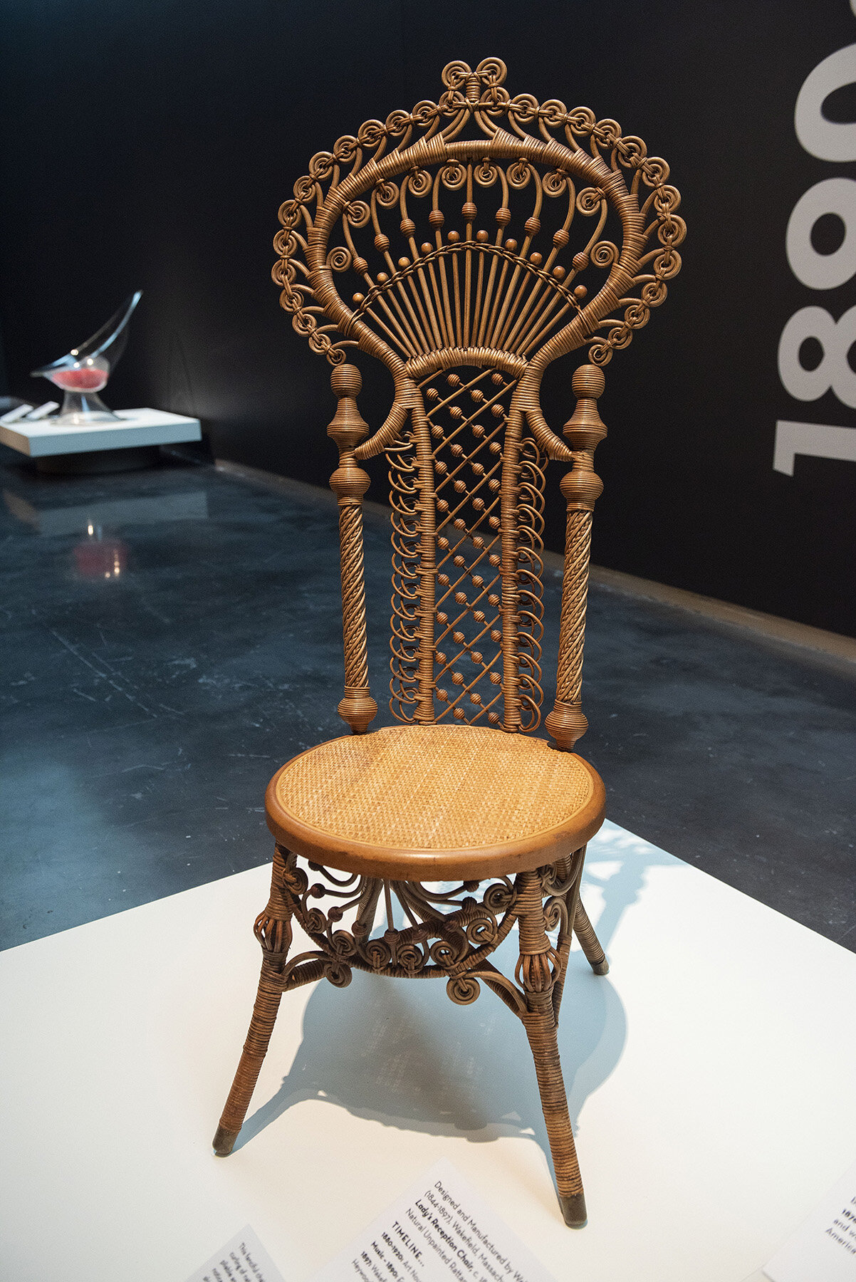 "Peacock Feather" Model design by Wakefield Rattan Company,  Lady's Reception Chair,  c. 1885, Wakefield Rattan Company, Wakefield, Massachusetts (1844-1897) 