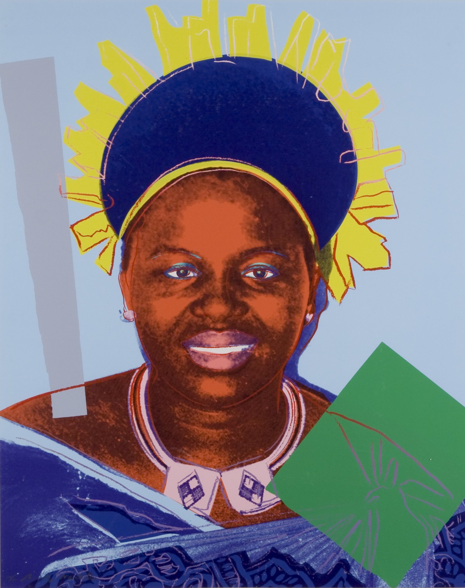  Queen Ntombi Twala, 1985 by Andy Warhol © 2024 The Andy Warhol Foundation for the Visual Arts, Inc. / Licensed by Artists Rights Society (ARS), New York   